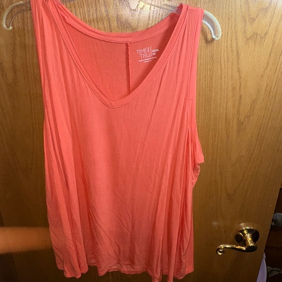 Time and Tru Vivid Coral Tank Top - Picture 1 of 3